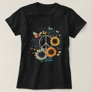 T-shirt SIGNE DE PAIX AIMER Tournesol Hippie