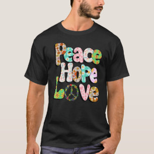 T-shirt Signe de Paix Amour 60s 70s Tie Dye Hippie Hallowe