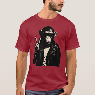 T-shirt Signe de paix cuir Chimp Rébel