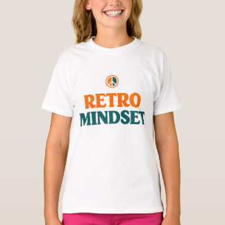 T-shirt Signe de paix rétro Mentalité Rétro Esthétique Vin