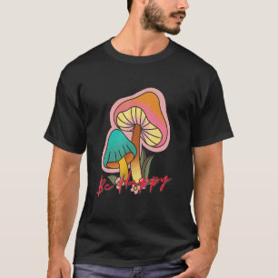 T-shirt Signe de paix Yoga Hippie Sois Heureux Hippies 70s