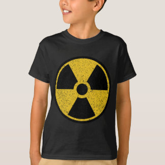 T-SHIRT SIGNE DE RADIATION DU SYMBOLE D'AVERTISSEMENT NUCL