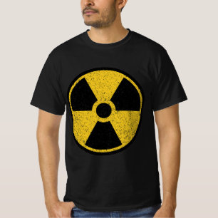 T-SHIRT SIGNE DE RADIATION DU SYMBOLE D'AVERTISSEMENT NUCL
