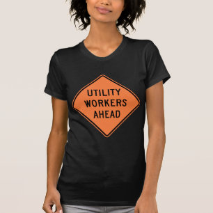 T-shirt Signe de service de route de construction de