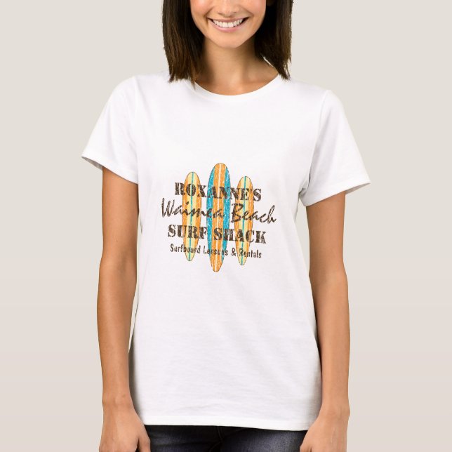 T-shirt SIGNE DE surf Monogramme en détresse Surf hawaïen (Devant)