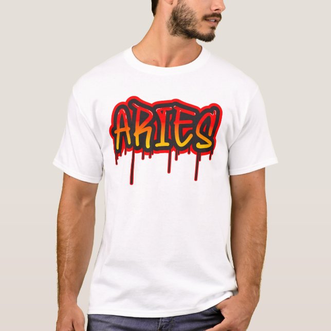 T-shirt SIGNE D'incendie AIE Mot de séchage Art Spray Pein (Devant)
