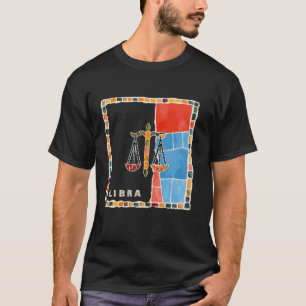 T-shirt Signe du zodiaque Balance en mosaïque - harmonie e