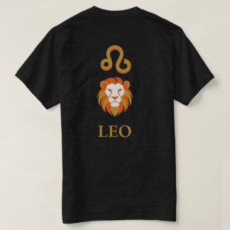 T-shirt Signe du zodiaque Lion Or Royale Minimaliste