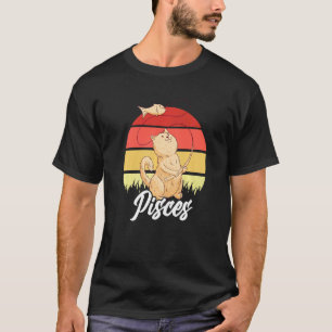 T-shirt Signe du zodiaque Poissons Faits sur les chats Hor