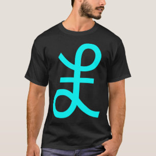 T-shirt Signe Livre - Cyan