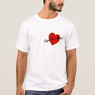 T-shirt Signe ton nom dans mon coeur