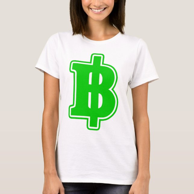 T-shirt SIGNE VERT BAHT ฿ devises thaïlandaises ฿ (Devant)