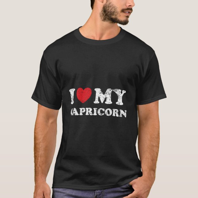 T-shirt SIGNE Zodiaque Astrologie I Love My Capricorn (Devant)