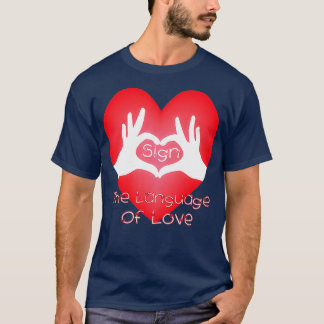 T-shirt signer l'amour de la langue