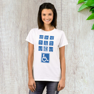 T-shirt Signes d'accessibilité pour fauteuil roulant
