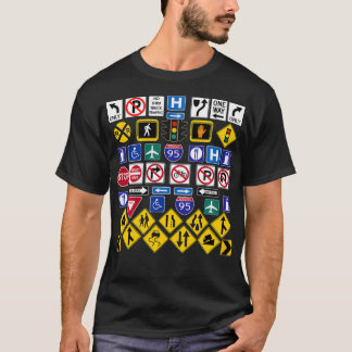 T-shirt Signes de contrôle de la circulation,