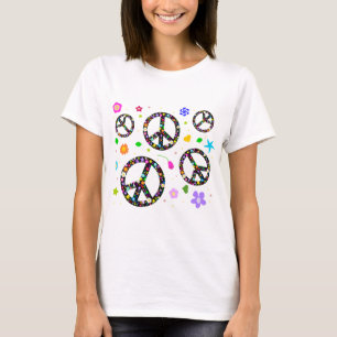 T-shirt Signes et fleurs de paix