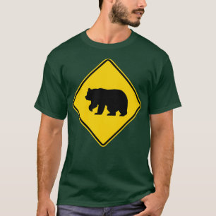 T-shirt Signes routiers américains Migrer les ours vers l'