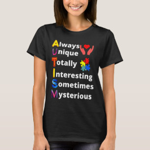 T-shirt Signification de sensibilisation sur l'autisme