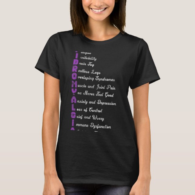T-shirt Signification Fibro Fibro Fibromyositis Grunge de  (Devant)