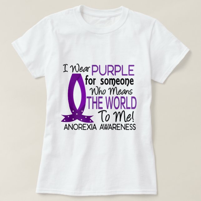 T-shirt Signifie le monde à moi anorexie (Design devant)