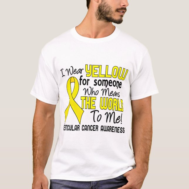 T-shirt Signifie le monde à moi le cancer du testicule 2 (Devant)