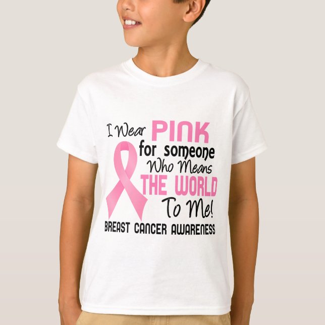 T-shirt Signifie Le Monde Pour Moi 2 Cancer Du Sein (Devant)