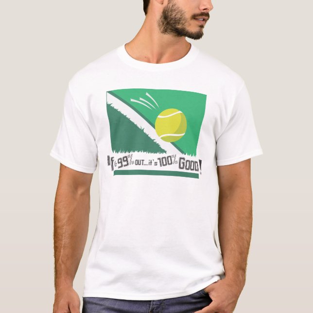 T-shirt S'il est 99% il est 100% bon ! Règles de tennis (Devant)