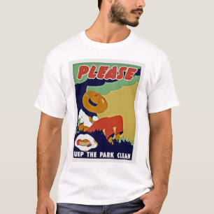 T-shirt S'Il Vous Plaît Garder Le Parc Propre