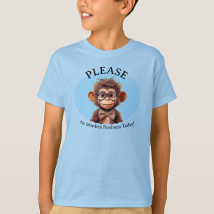 T-shirt s'il vous plaît pas d'affaires de singe