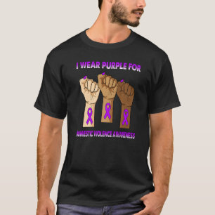T-shirt Silence Main Je Porte Le Violet Pour La Violence D