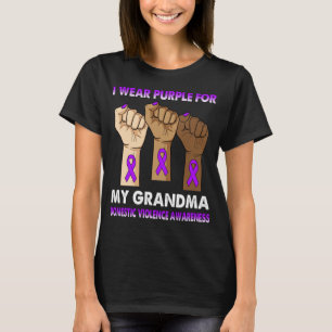 T-shirt Silence Main Je Porte Violet Pour Ma Grand-Mère Do