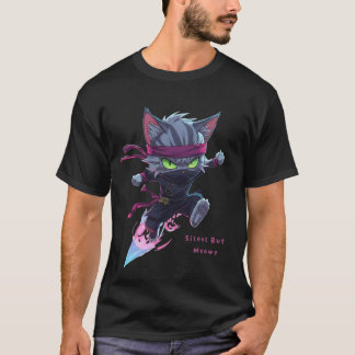 T-shirt Silent But Meowy Funny Cats 