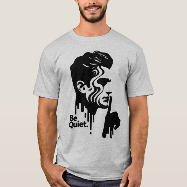 T-shirt Silent Man Gift-be Symbole calme pour les amateurs (Devant)