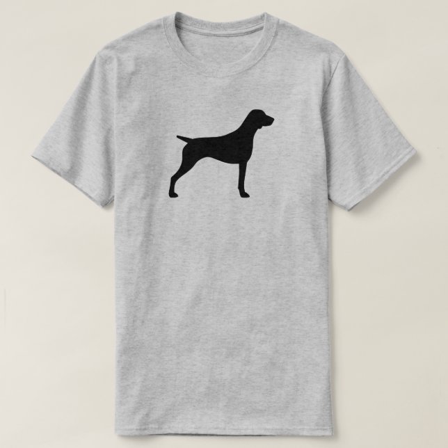 T-shirt Silhouette allemande d'indicateur aux cheveux (Design devant)