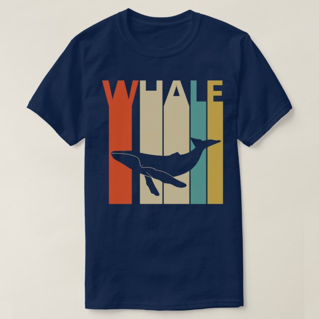 T-shirt Silhouette animal baleine vintage (Design devant)