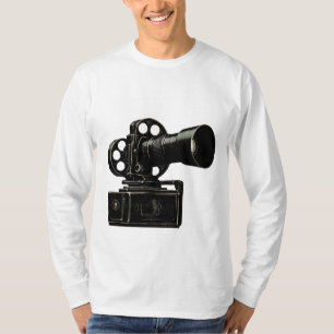 T-Shirt Silhouette Appareil Photo Cinématographiqu