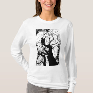 T-SHIRT SILHOUETTE B&W D'ARBRE DE KITTY