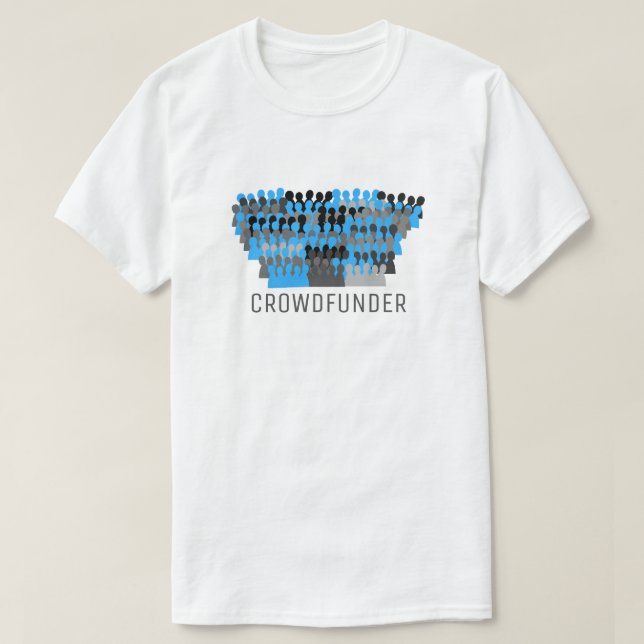 T-shirt Silhouette Crowd Design, Crowdfunder, Crowfinancem (Design devant)