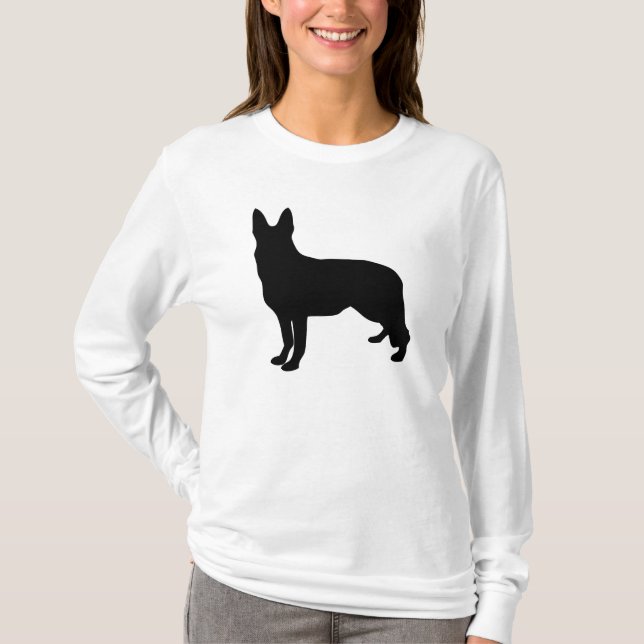 T-shirt Silhouette de berger allemand (Devant)
