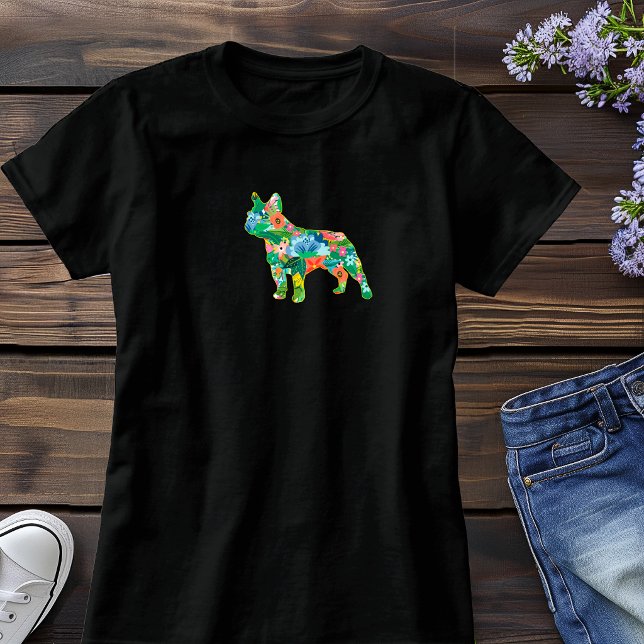 T-shirt Silhouette de Bouledogue Français  (French Bulldog T-Sjirt)