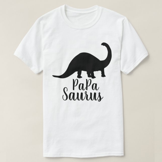 T-shirt Silhouette de brontosaure de Saurus de papa (Design devant)