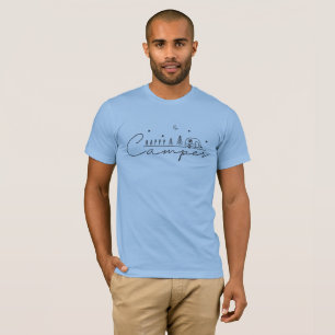 T-shirt Silhouette de campeur heureux