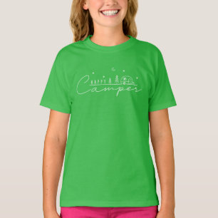 T-shirt Silhouette de campeur heureux