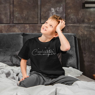 T-shirt Silhouette de campeur heureux