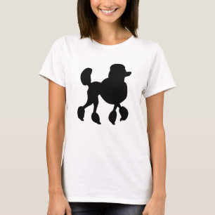 T-shirt Silhouette de caniche mignonne