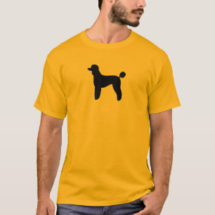 T-shirt Silhouette de caniche noir Race de chien