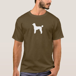 T-shirt Silhouette de caniche standard blanc Race de chie