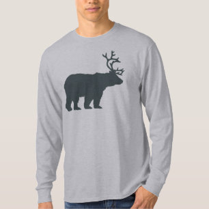 T-shirt Silhouette de cerfs communs ou de bière d'ours