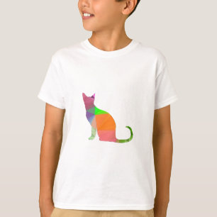 T-shirt Silhouette de chat à faible densité